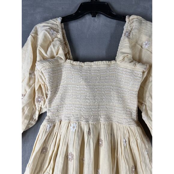 Free People Dahlia Embroidered Maxi Dress Size Medium Ballet Combo - Picture 4 of 12